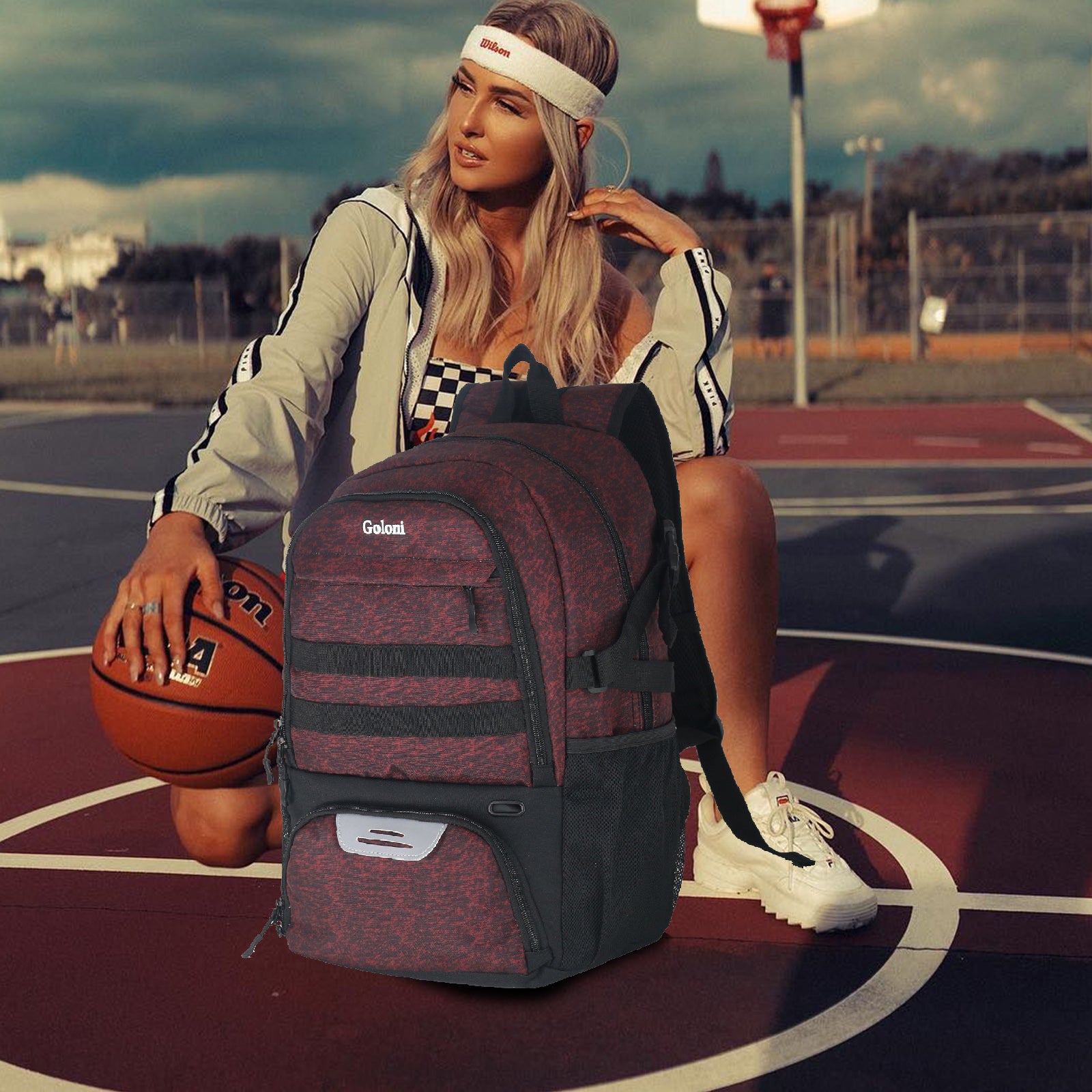 Basketball Backpack With Ball Compartment And Shoe Pocket Outdoor