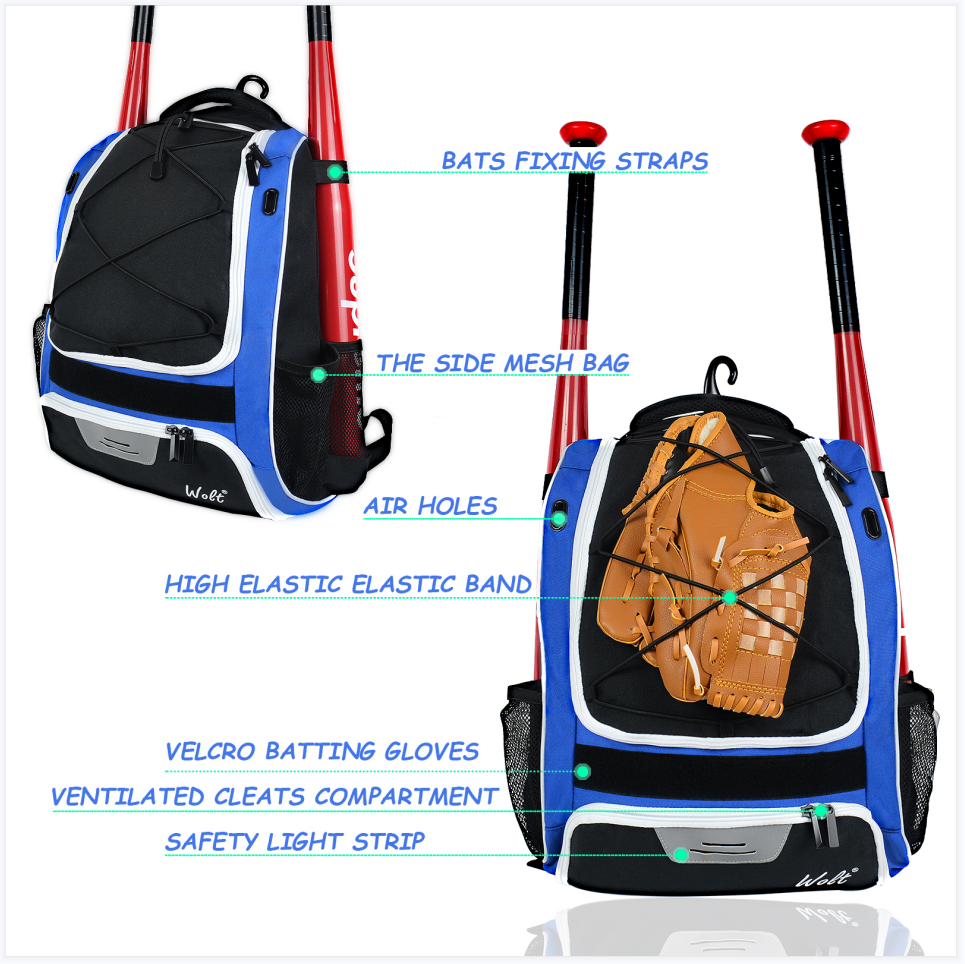 Wolt | Youth Baseball Bag – Bat Backpack for Baseball