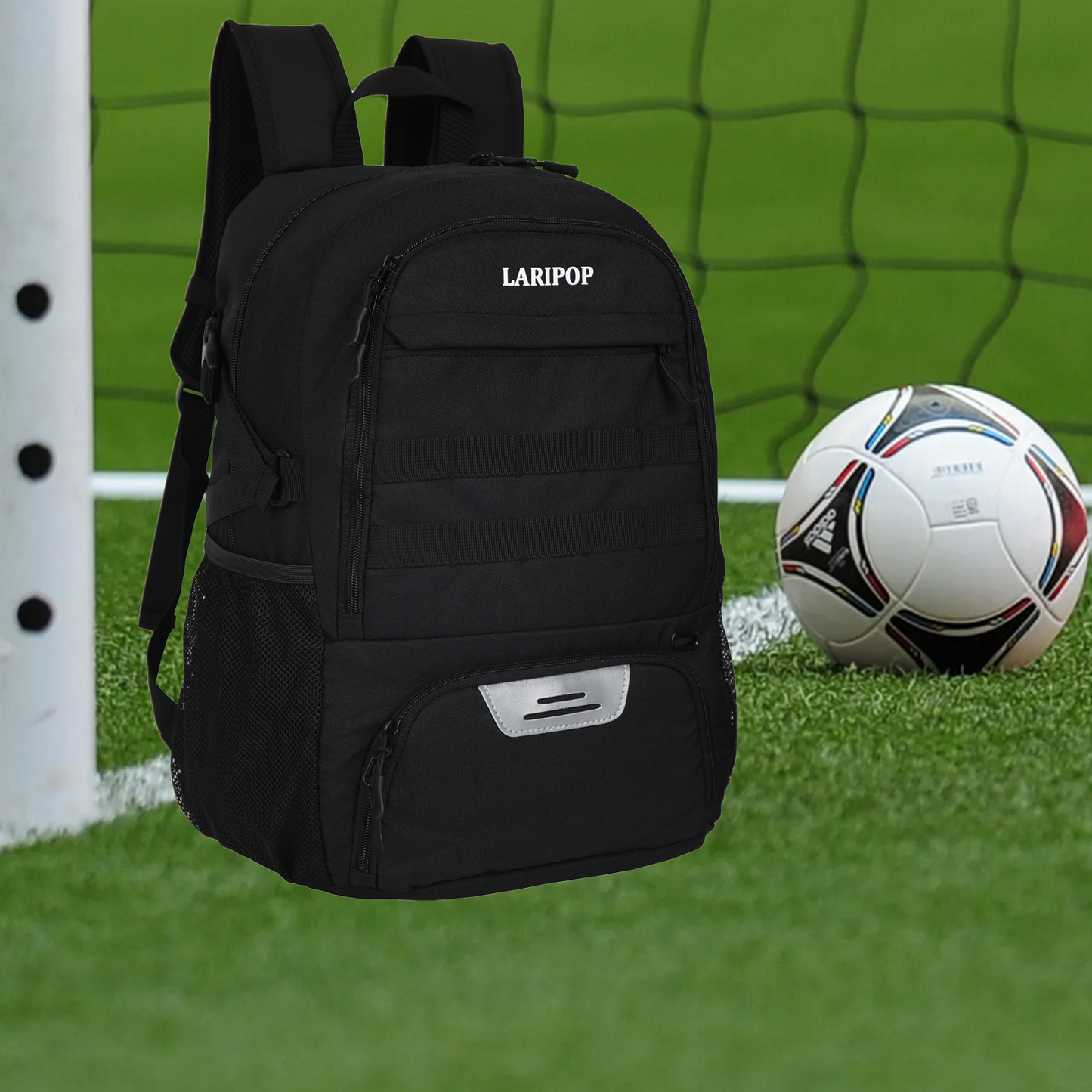 LARIPOP Boys Soccer Bag - Soccer Backpack, Colorful Waterproof Sports Bag Suitable for Volleyball, Basketball Accessories, Large Capacity Equipment Bag Gifts, with Ball Compartment and Laptop Compart