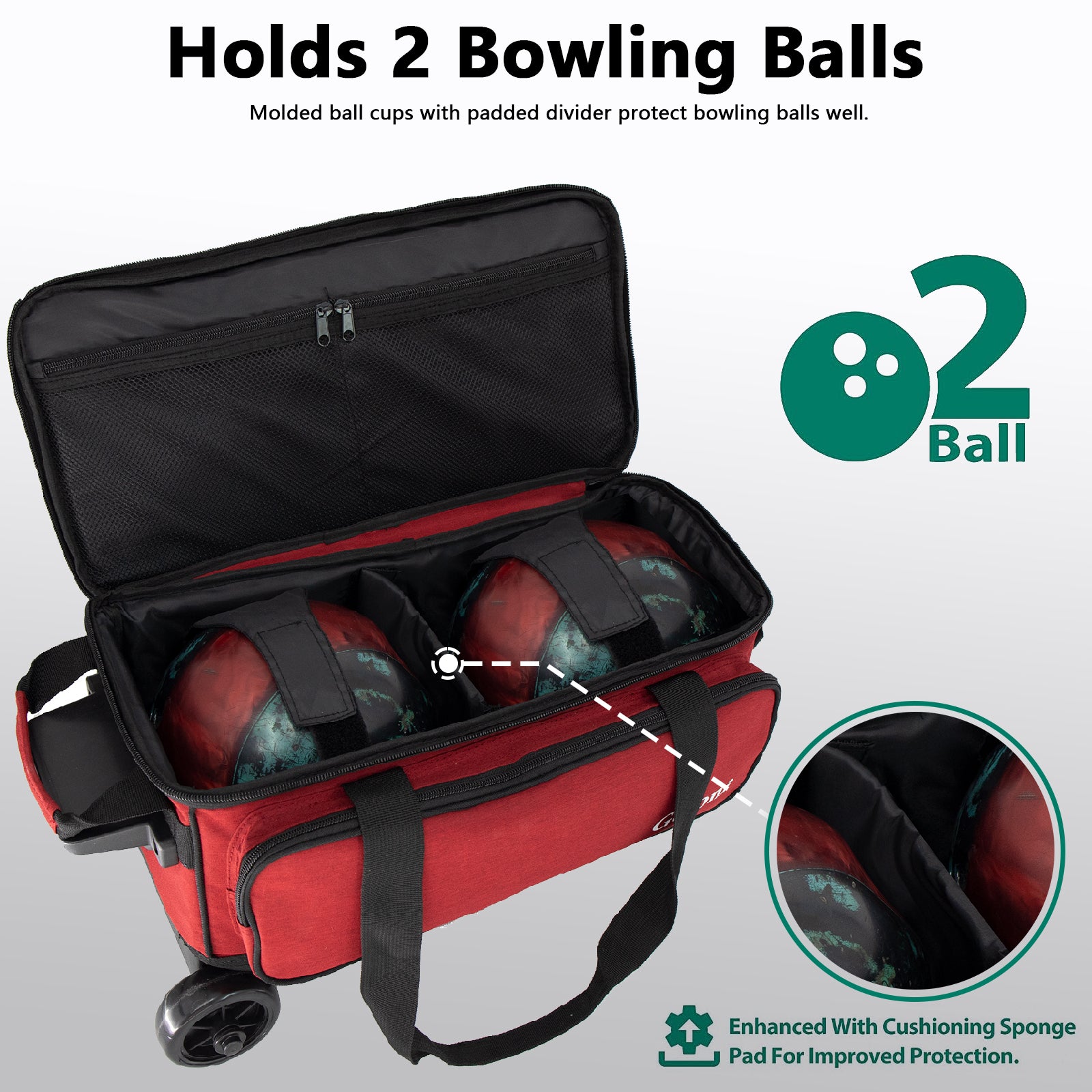 Bowling ball bag and 2 bowling deals balls