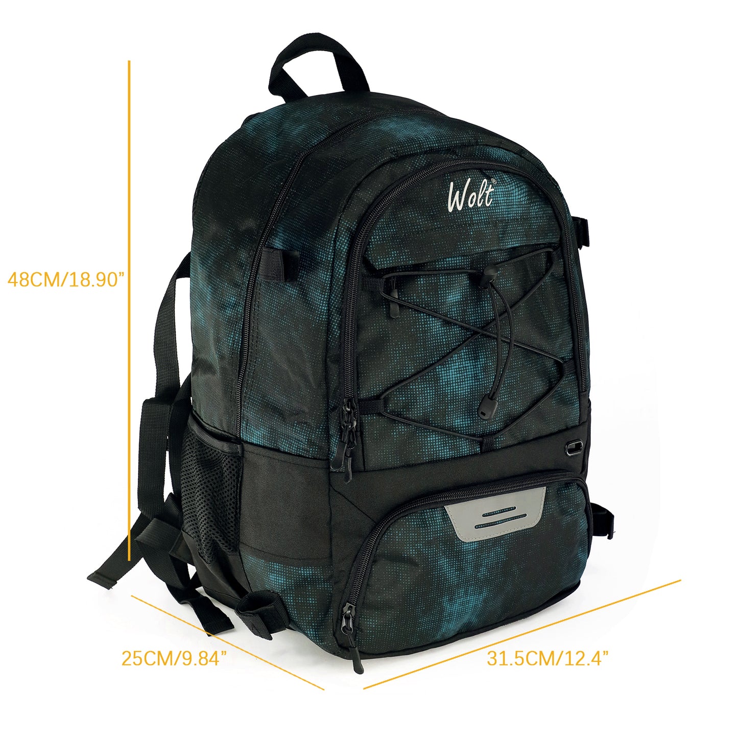 WOLT|Turf Lacrosse Backpack Bag – Extra Large Storage Room for Holding All Lacrosse