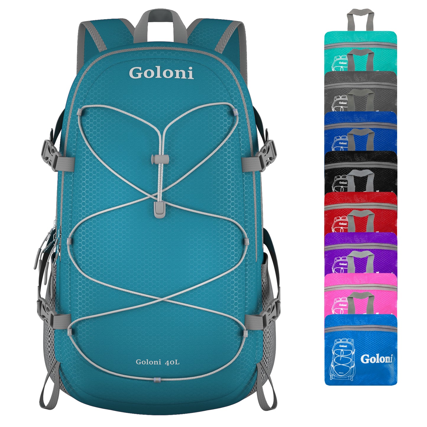 Goloni Hiking Backpack Bag,40L Ultra Lightweight Packable Backpack,Water Resistant Foldable Backpack for Travel Camping Outdoor